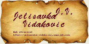 Jelisavka Vidaković vizit kartica